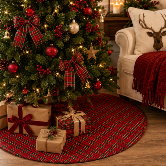 Classic Tartan Christmas Tree Skirt