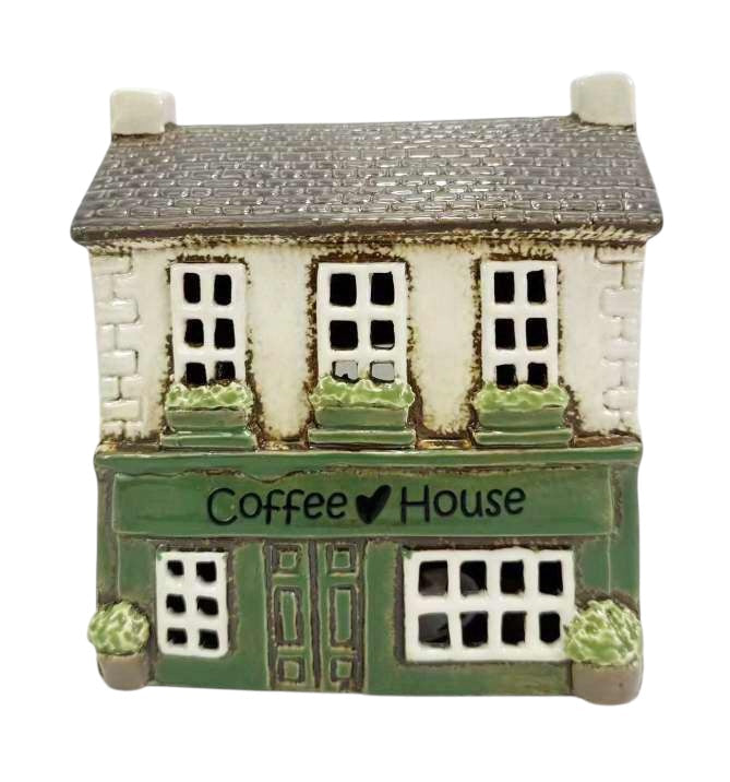 Coffee Tealight House Mr & Mrs Christmas