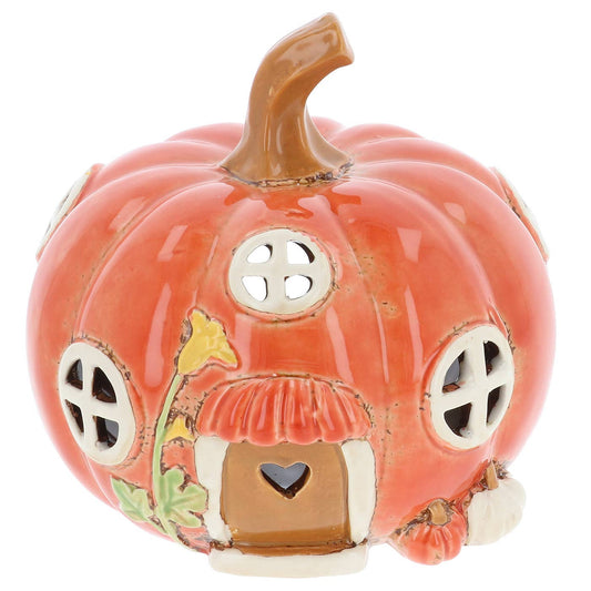 Cottage Village Pumpkin House Tealight Joe Davies