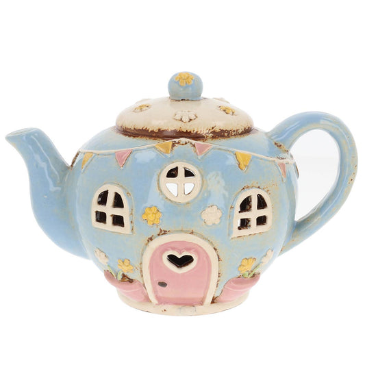 Cottage Village Teapot Round Tealight Joe Davies