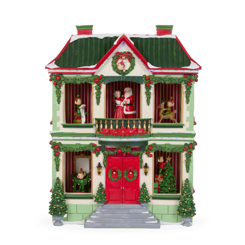 Santa & Mrs Claus LED Christmas House Mr & Mrs Christmas