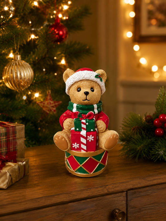 Harry Bear with Gifts Mr & Mrs Christmas