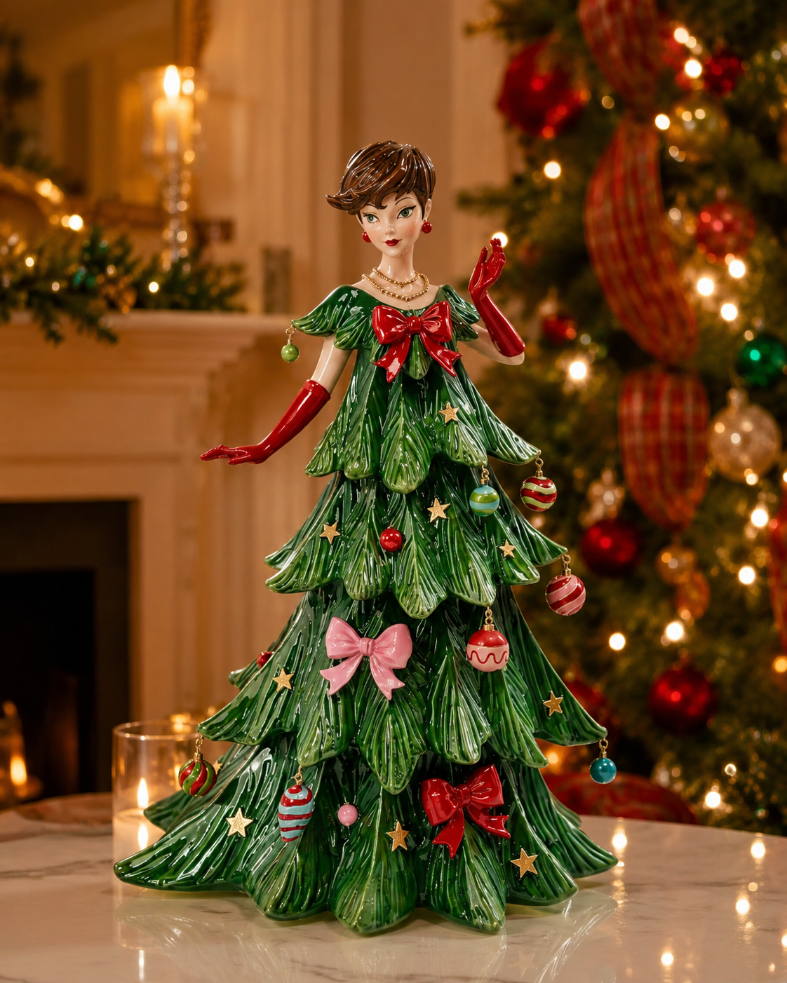 Holly Jolly Christmas Tree Lady Mr & Mrs Christmas