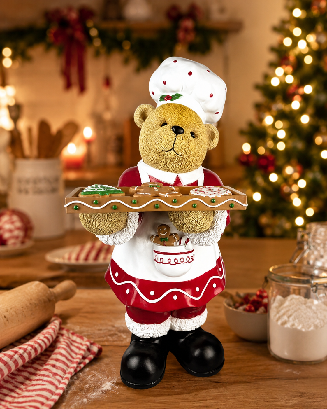 Merry Baker Mama Bear – Gingerbread Tray Mr & Mrs Christmas
