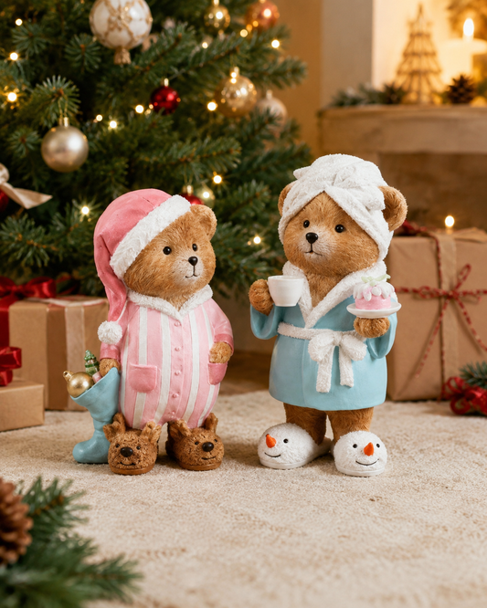 Millie & Alfie Christmas Morning Bears Mr & Mrs Christmas