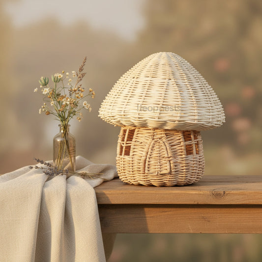 Natural Rattan Mushroom House heartnests