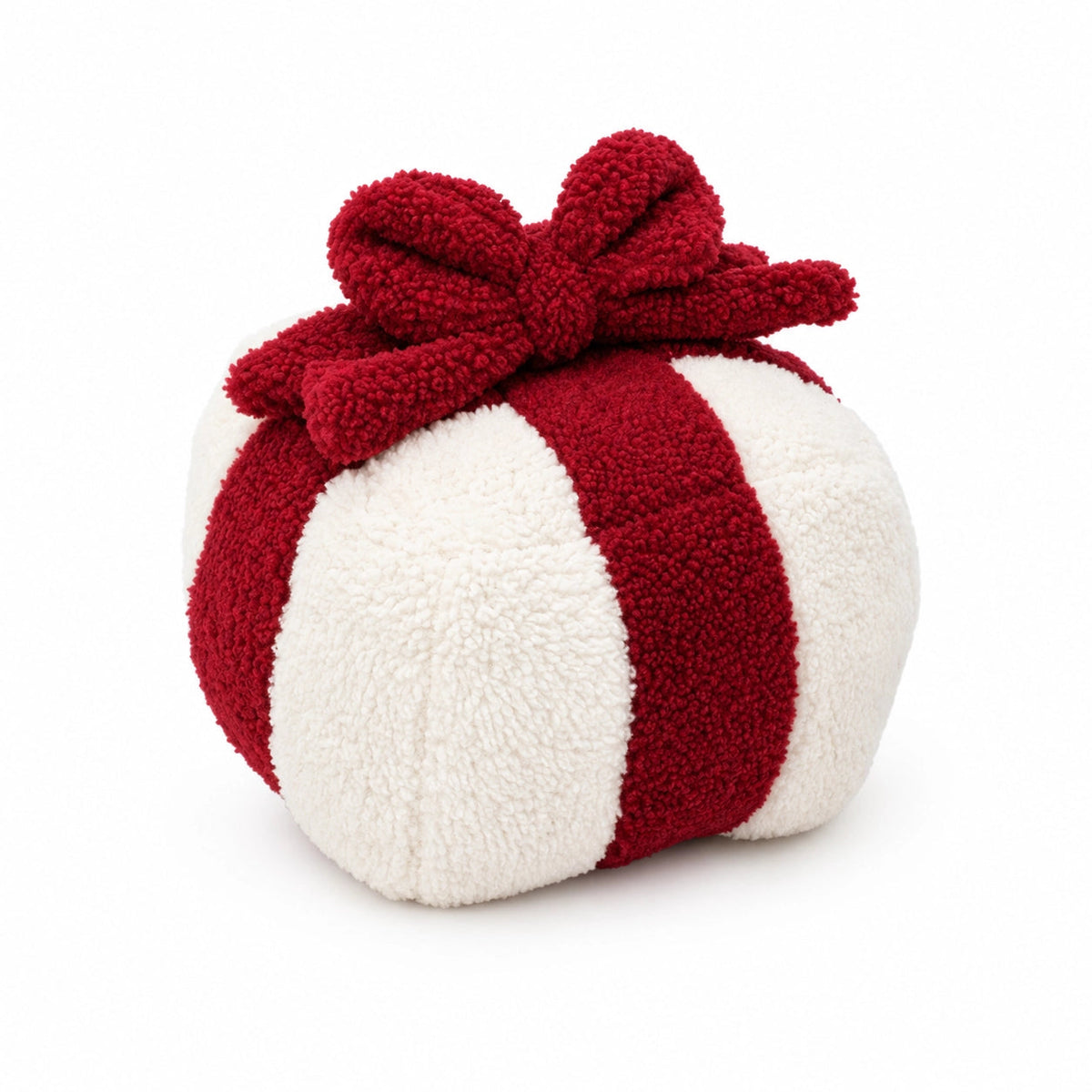 Red &amp; White Gift Box Christmas Cushion Mr & Mrs Christmas