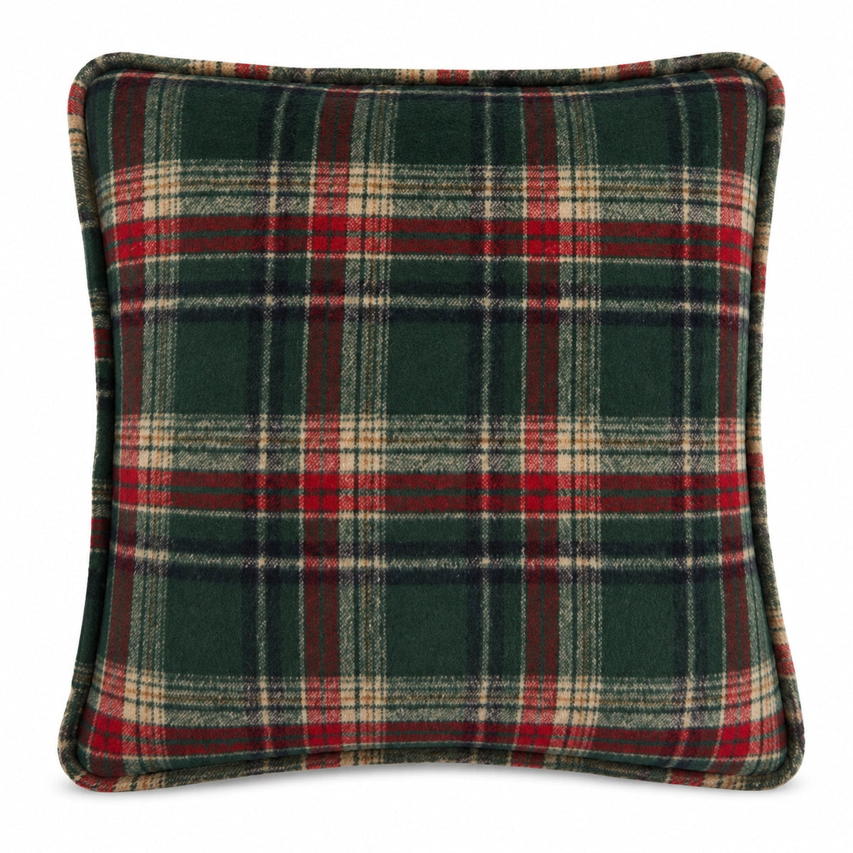 Reversible Tartan Christmas Tree Cushion Mr & Mrs Christmas