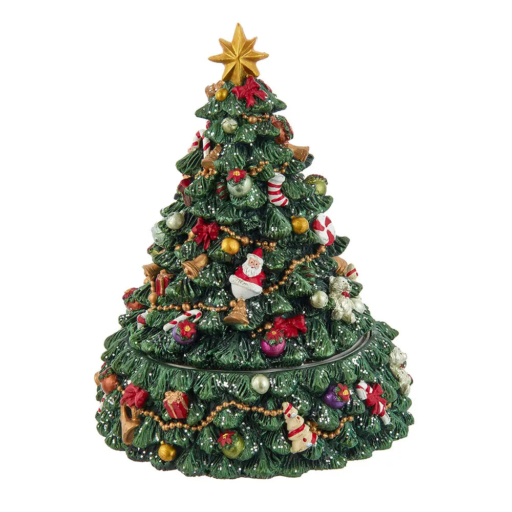 Revolving Christmas Tree Music Box