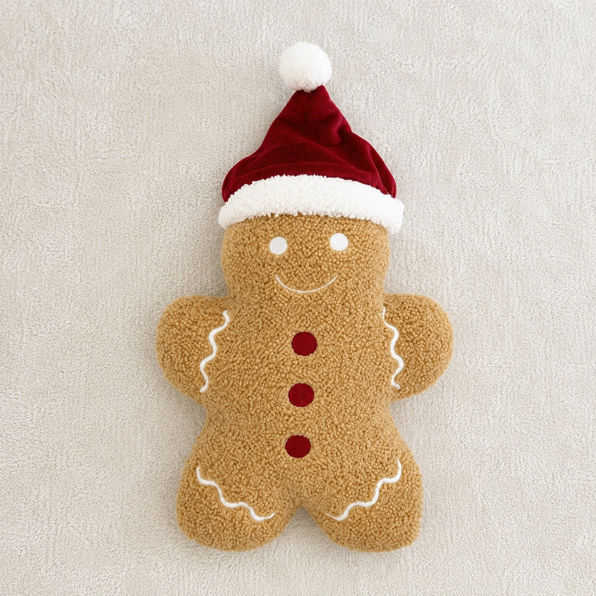 Santa Hat Gingerbread Man Christmas Cushion Mr & Mrs Christmas