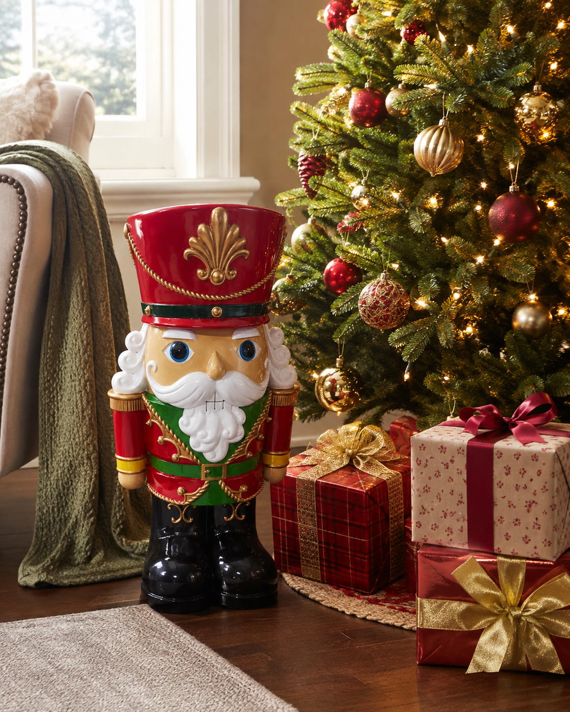 Traditional Stumpy LED Nutcracker Mr & Mrs Christmas