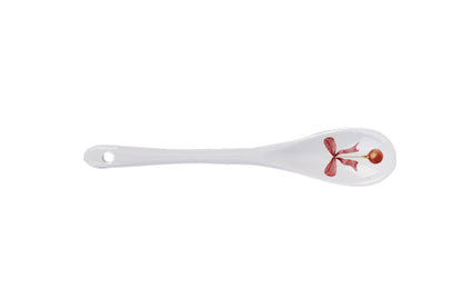 Vintage Christmas Porcelain Spoon - Mr & Mrs Christmas