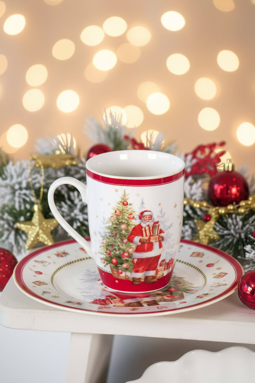 Jolly Santa Porcelain Mug - Mr & Mrs Christmas