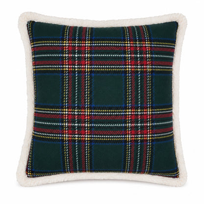 Tartan Plaid Sherpa Christmas Cushion