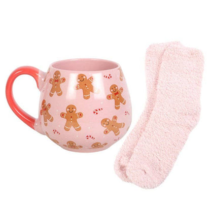 Christmas Gingerbread Mug and Socks Set - Mr & Mrs Christmas
