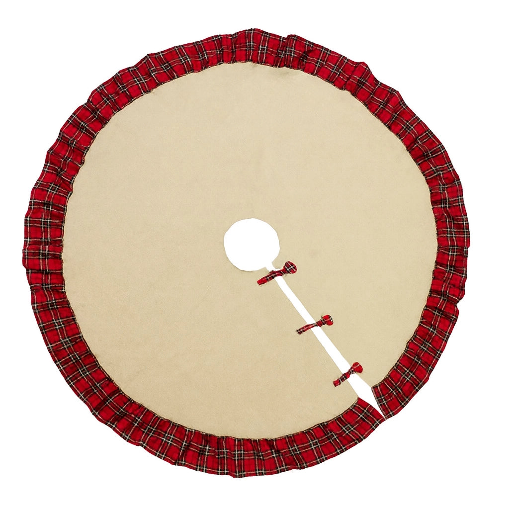 Classic Tartan Ruffle Christmas Tree Skirt