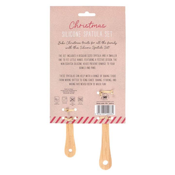 Head Elf & Little Elf Silicone Christmas Baking Spatula Set - Mr & Mrs Christmas