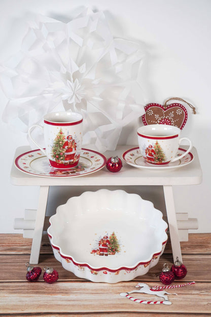 Jolly Santa Dessert Plate - Mr & Mrs Christmas