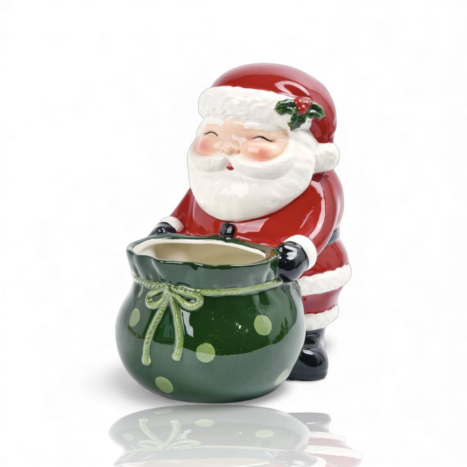 7.75in Santa w/Bag Container Min/2 December Diamonds