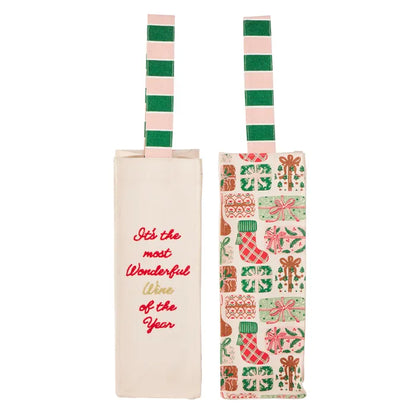 Wonderful Wine Bottle Bag Mr & Mrs Christmas