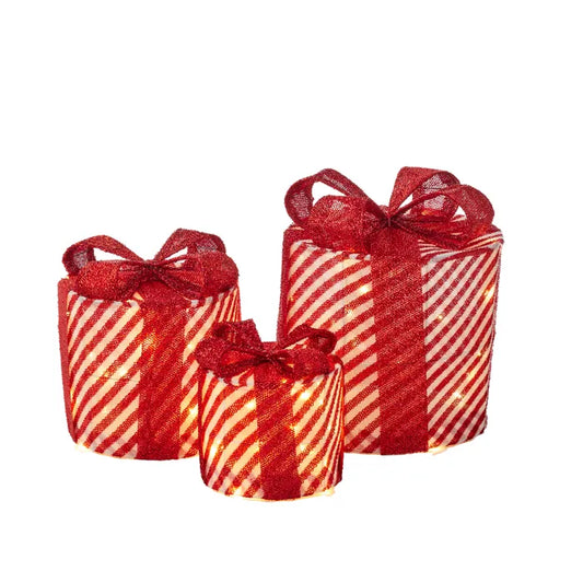 Light Up Bow Presents, Set of 3 - Arriving October 2026 Mr & Mrs Christmas