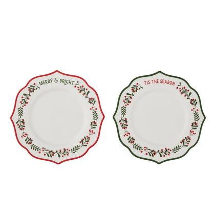 Traditional Christmas Holly Plates, Set of 2 - Arriving October 2026 Mr & Mrs Christmas