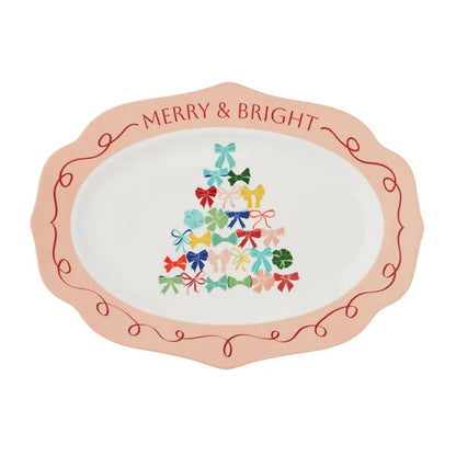 Merry & Bright Bow Christmas Platter – Arriving October 2026 Mr & Mrs Christmas