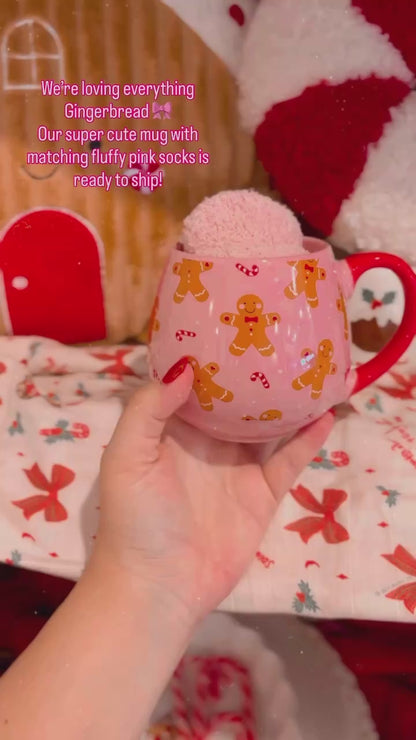 Christmas Gingerbread Mug and Socks Set