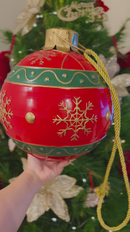 Oversized Traditional Red Ornament