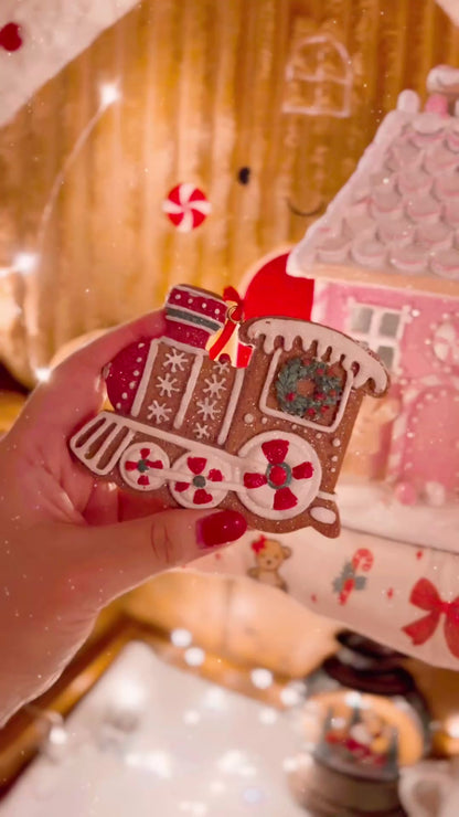 Gingerbread Train Ornament